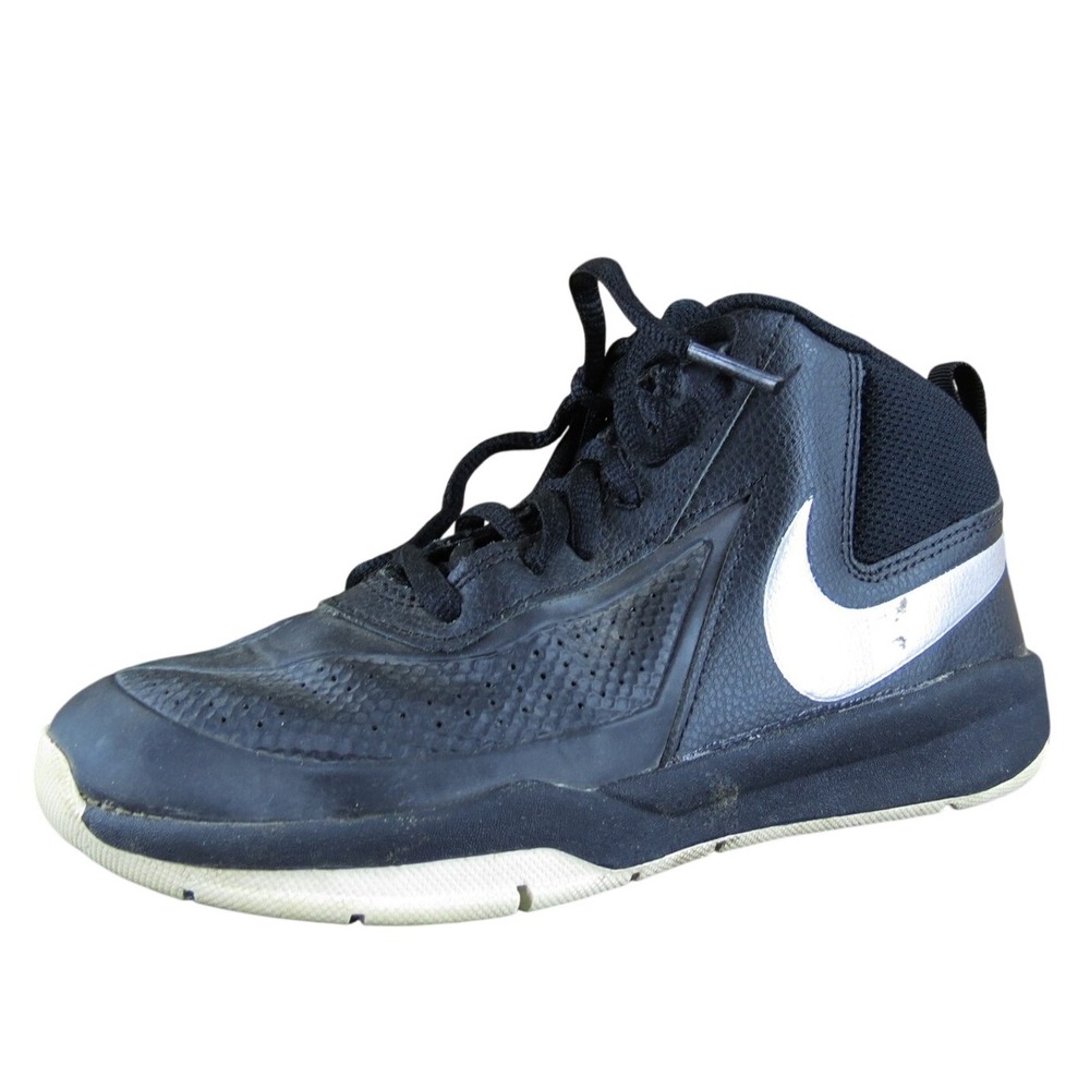 Nike Sneaker Team Hustle D7 Boys Y 1 Medium Athletic Black Synthetic‎ Lace Up